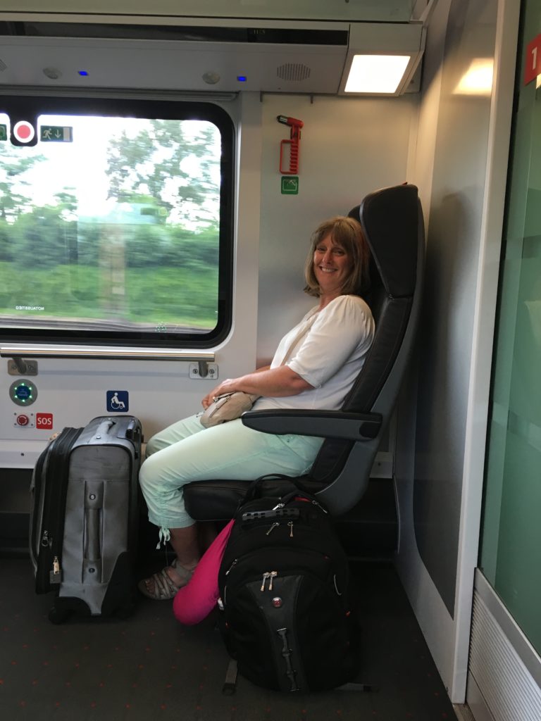 Kellie's 1st class seat.